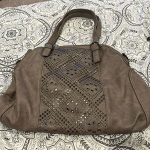 Brown/grey shoulder bag